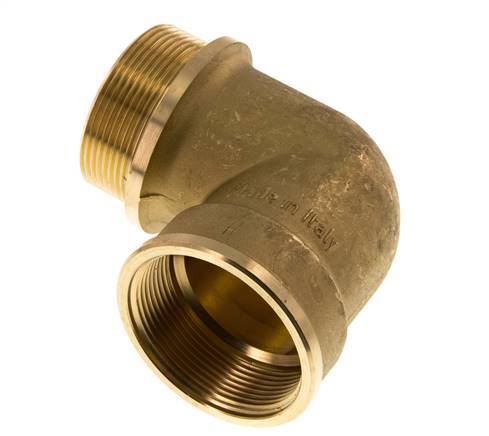 G 2'' F/M Codo de latón de 90 grados 16 Bar