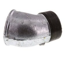 Rp 2'' x R 2'' F/M Zinc plated Cast iron 45 deg Elbow Fitting 25 Bar