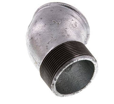 Rp 2'' x R 2'' F/M Zinc plated Cast iron 45 deg Elbow Fitting 25 Bar