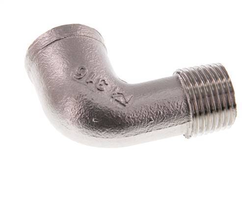 Rp 1/2'' x R 1/2'' F/M Stainless steel 90 deg Elbow Fitting 10 Bar [2 Pieces]