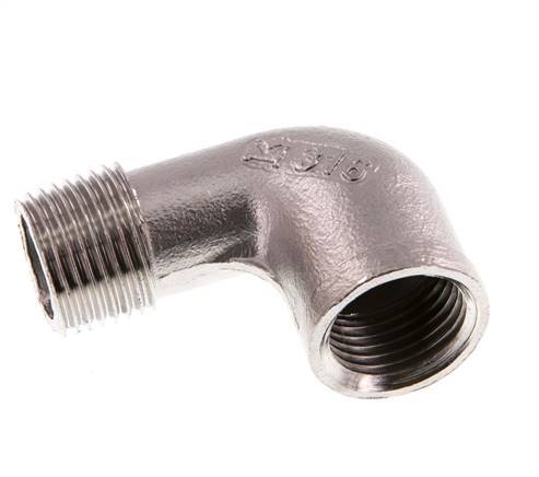Rp 1/2'' x R 1/2'' F/M Stainless steel 90 deg Elbow Fitting 10 Bar [2 Pieces]