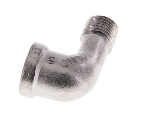 1/4'' NPT x 1/4'' NPT F/M Stainless steel 90 deg Elbow Fitting 16 Bar [2 Pieces]