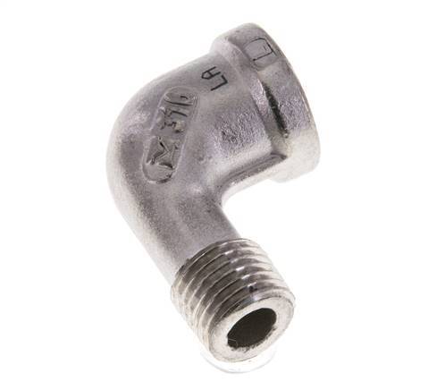 1/4'' NPT x 1/4'' NPT F/M Stainless steel 90 deg Elbow Fitting 16 Bar [2 Pieces]