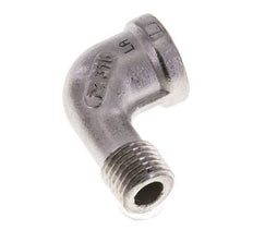 1/4'' NPT x 1/4'' NPT F/M Stainless steel 90 deg Elbow Fitting 16 Bar [2 Pieces]