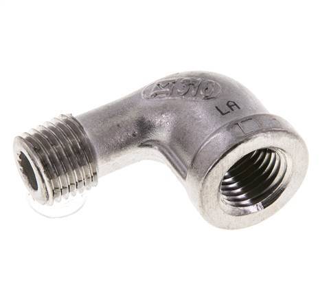 1/4'' NPT x 1/4'' NPT F/M Stainless steel 90 deg Elbow Fitting 16 Bar [2 Pieces]