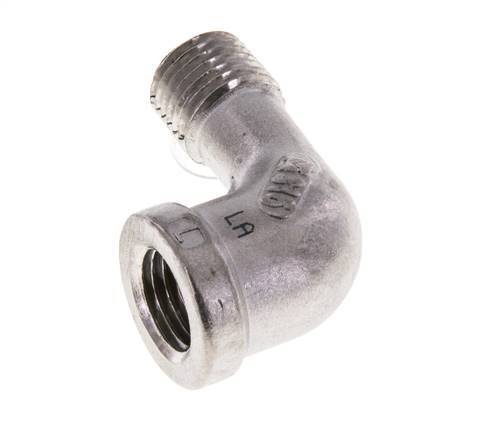 1/4'' NPT x 1/4'' NPT F/M Stainless steel 90 deg Elbow Fitting 16 Bar [2 Pieces]