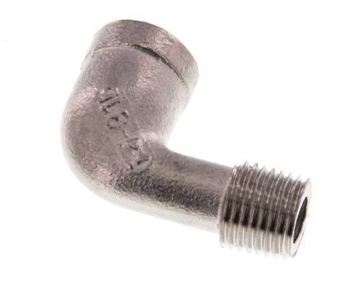 Rp 1/4'' x R 1/4'' F/M Stainless steel 90 deg Elbow Fitting 10 Bar [2 Pieces]