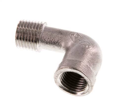 Rp 1/4'' x R 1/4'' F/M Stainless steel 90 deg Elbow Fitting 10 Bar [2 Pieces]