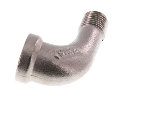 Rp 1/8'' x R 1/8'' F/M Stainless steel 90 deg Elbow Fitting 16 Bar [2 Pieces]
