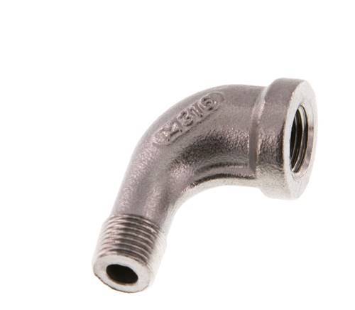 Rp 1/8'' x R 1/8'' F/M Stainless steel 90 deg Elbow Fitting 16 Bar [2 Pieces]