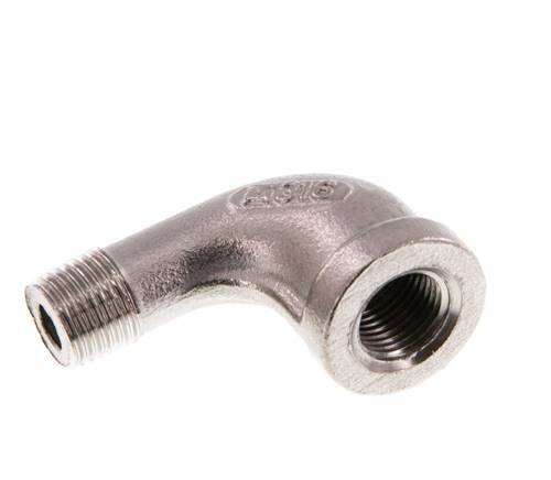 Rp 1/8'' x R 1/8'' F/M Stainless steel 90 deg Elbow Fitting 16 Bar [2 Pieces]