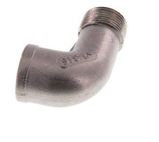 Rp 3/4'' x R 3/4'' F/M Codo de 90 grados de acero inoxidable 10 Bar