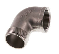 Rp 1 1/2'' x R 1 1/2'' F/M Codo de 90 grados de acero inoxidable 10 Bar