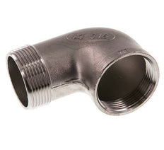Rp 1 1/2'' x R 1 1/2'' F/M Codo de 90 grados de acero inoxidable 10 Bar