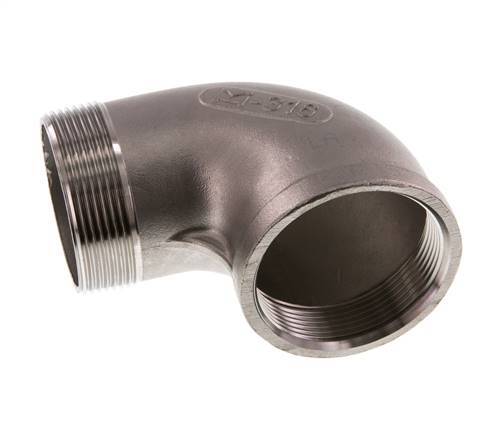 Rp 2'' x R 2'' F/M Codo de 90 grados de acero inoxidable 16 Bar