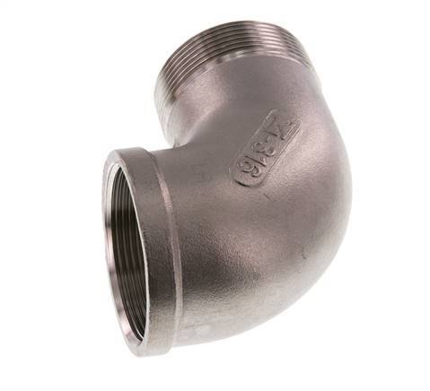 Rp 2'' x R 2'' F/M Codo de 90 grados de acero inoxidable 16 Bar