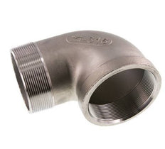 Rp 3'' x R 3'' F/M Codo de 90 grados de acero inoxidable 16 Bar