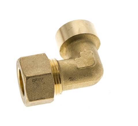 G 1/2'' x 16mm Codo de latón de 90 grados de compresión 76 Bar DIN EN 1254-2