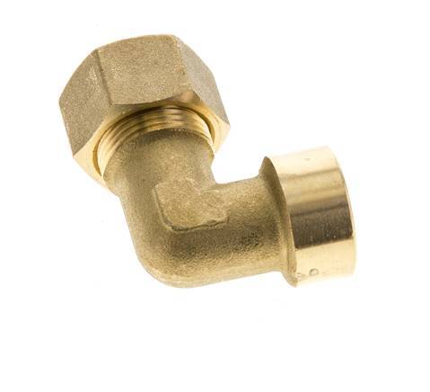 G 1/2'' x 16mm Codo de latón de 90 grados de compresión 76 Bar DIN EN 1254-2