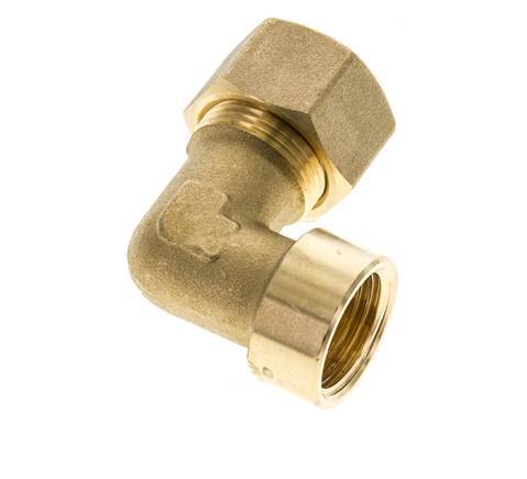 G 1/2'' x 16mm Codo de latón de 90 grados de compresión 76 Bar DIN EN 1254-2