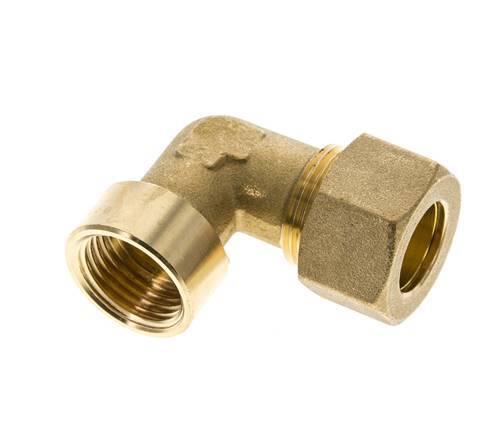 G 1/2'' x 16mm Codo de latón de 90 grados de compresión 76 Bar DIN EN 1254-2