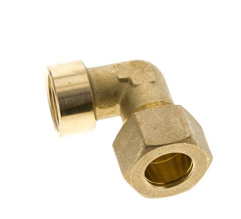 G 1/2'' x 16mm Codo de latón de 90 grados de compresión 76 Bar DIN EN 1254-2