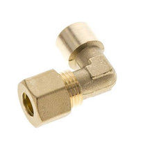G 1/4'' x 10mm Codo de latón de 90 grados de compresión 95 Bar DIN EN 1254-2
