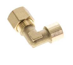 G 1/4'' x 10mm Codo de latón de 90 grados de compresión 95 Bar DIN EN 1254-2