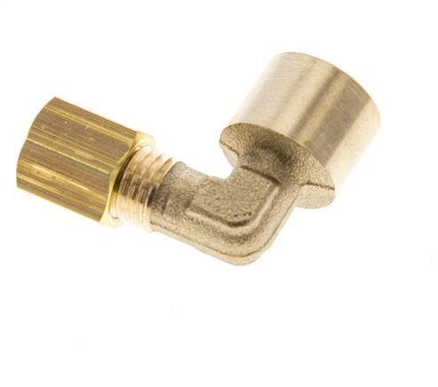 G 1/8'' x 4mm Brass 90 deg Elbow Compression Fitting 150 Bar DIN EN 1254-2 [2 Pieces]