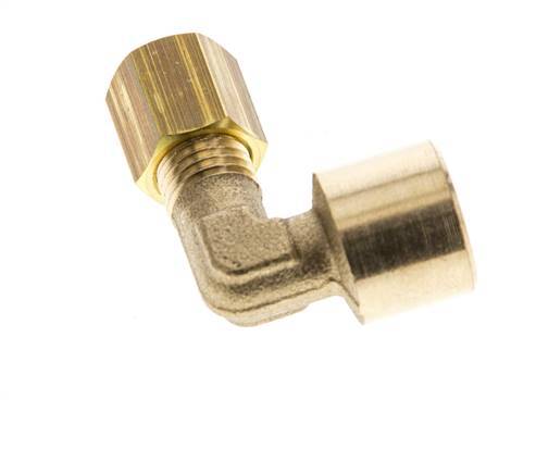 G 1/8'' x 4mm Brass 90 deg Elbow Compression Fitting 150 Bar DIN EN 1254-2 [2 Pieces]