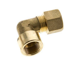 G 3/8'' x 10mm Codo de latón de 90 grados de compresión 95 Bar DIN EN 1254-2