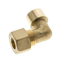 G 3/8'' x 12mm Codo de latón de 90 grados de compresión 75 Bar DIN EN 1254-2