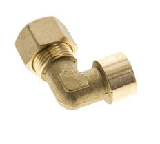 G 3/8'' x 12mm Codo de latón de 90 grados de compresión 75 Bar DIN EN 1254-2