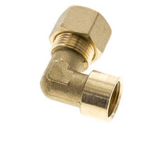 G 3/8'' x 12mm Codo de latón de 90 grados de compresión 75 Bar DIN EN 1254-2