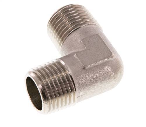 R 1/2'' Male Nickel plated Brass 90 deg Elbow Fitting 16 Bar
