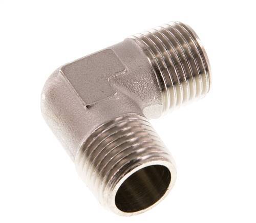 R 1/2'' Male Nickel plated Brass 90 deg Elbow Fitting 16 Bar