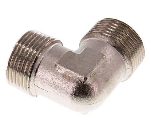 R 1'' Male Nickel plated Brass 90 deg Elbow Fitting 16 Bar