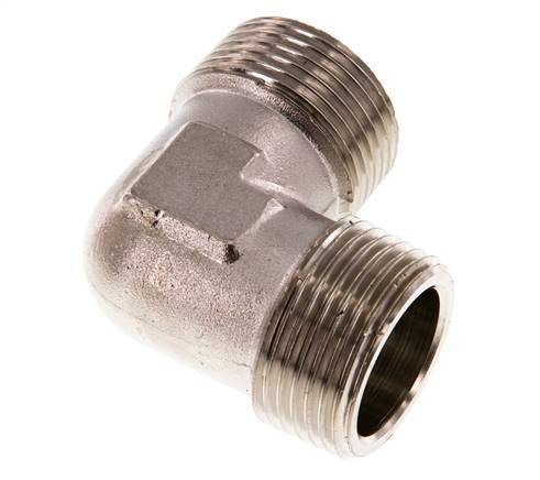 R 1'' Male Nickel plated Brass 90 deg Elbow Fitting 16 Bar