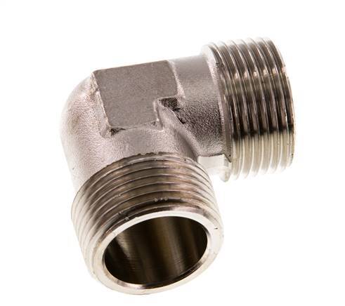 R 1'' Male Nickel plated Brass 90 deg Elbow Fitting 16 Bar