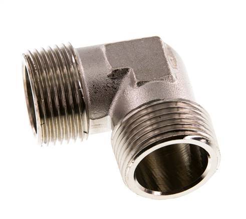 R 1'' Male Nickel plated Brass 90 deg Elbow Fitting 16 Bar
