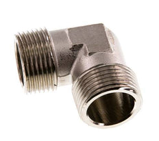 R 1'' Male Nickel plated Brass 90 deg Elbow Fitting 16 Bar