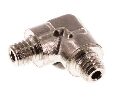 M5 Male Nickel plated Brass 90 deg Elbow Fitting 16 Bar [5 Pieces]