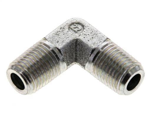 1/4'' NPT Macho Codo de 90 grados de acero galvanizado 350 Bar - Hidráulico