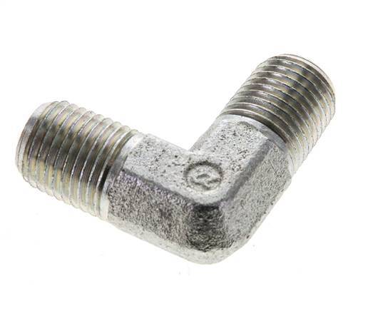 1/4'' NPT Macho Codo de 90 grados de acero galvanizado 350 Bar - Hidráulico