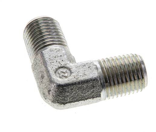 1/4'' NPT Macho Codo de 90 grados de acero galvanizado 350 Bar - Hidráulico