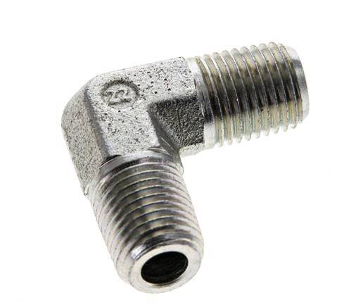 1/4'' NPT Macho Codo de 90 grados de acero galvanizado 350 Bar - Hidráulico