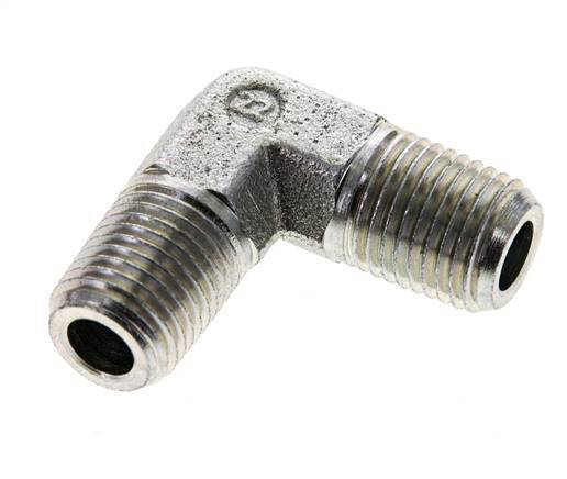 1/4'' NPT Macho Codo de 90 grados de acero galvanizado 350 Bar - Hidráulico