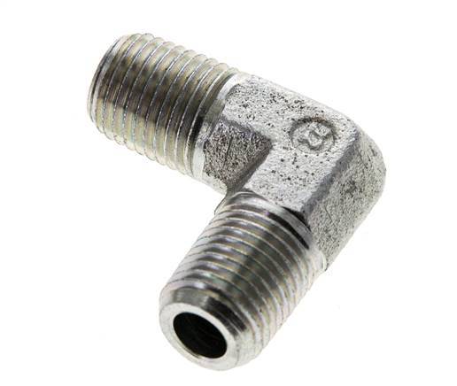 1/4'' NPT Macho Codo de 90 grados de acero galvanizado 350 Bar - Hidráulico