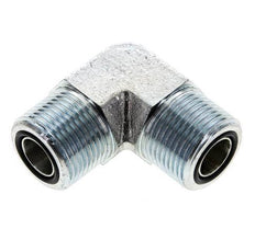 Codo de 90 grados de acero galvanizado UNS 1''-14 macho ORFS 400 Bar - Hidráulico
