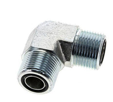 Codo de 90 grados de acero galvanizado UNS 1''-14 macho ORFS 400 Bar - Hidráulico
